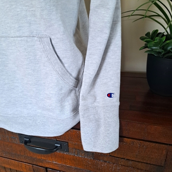 Champion Hoodie Light Grey Womens Medium Sweatshirt Cotton Blend - Picture 6 of 13